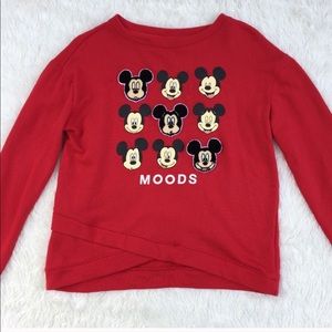 Mickey Mouse 🐭 Red Moods Sweatshirt